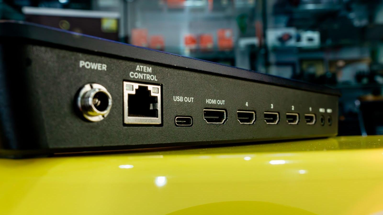 HDMI and USB ports on a video device