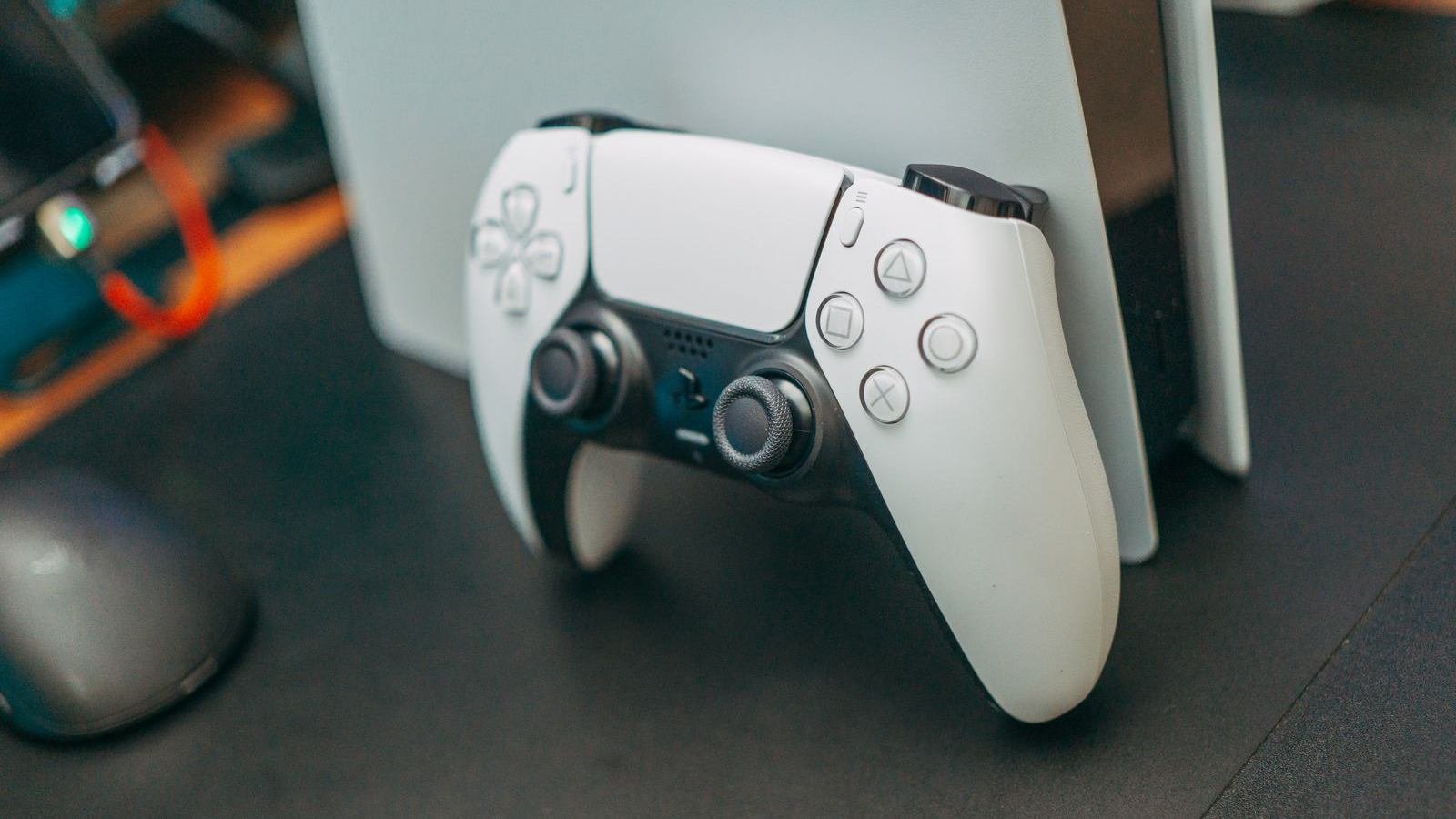 PS5 controller and console
